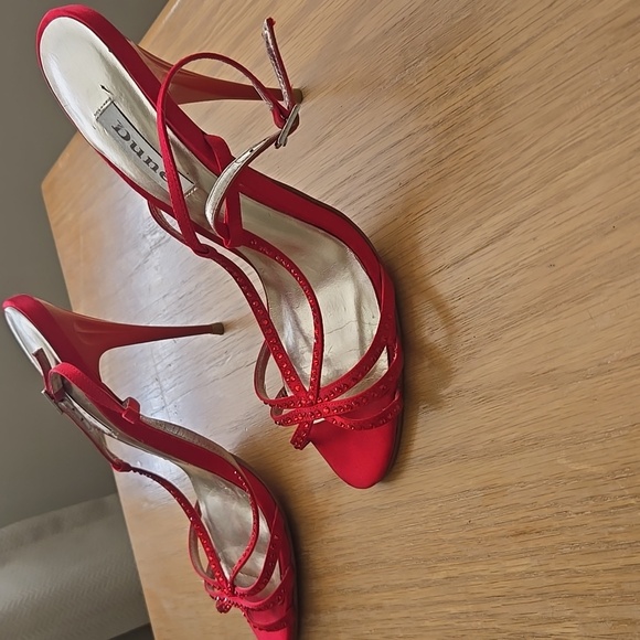 Red Strappy Women's Sandals - Picture 2 of 2